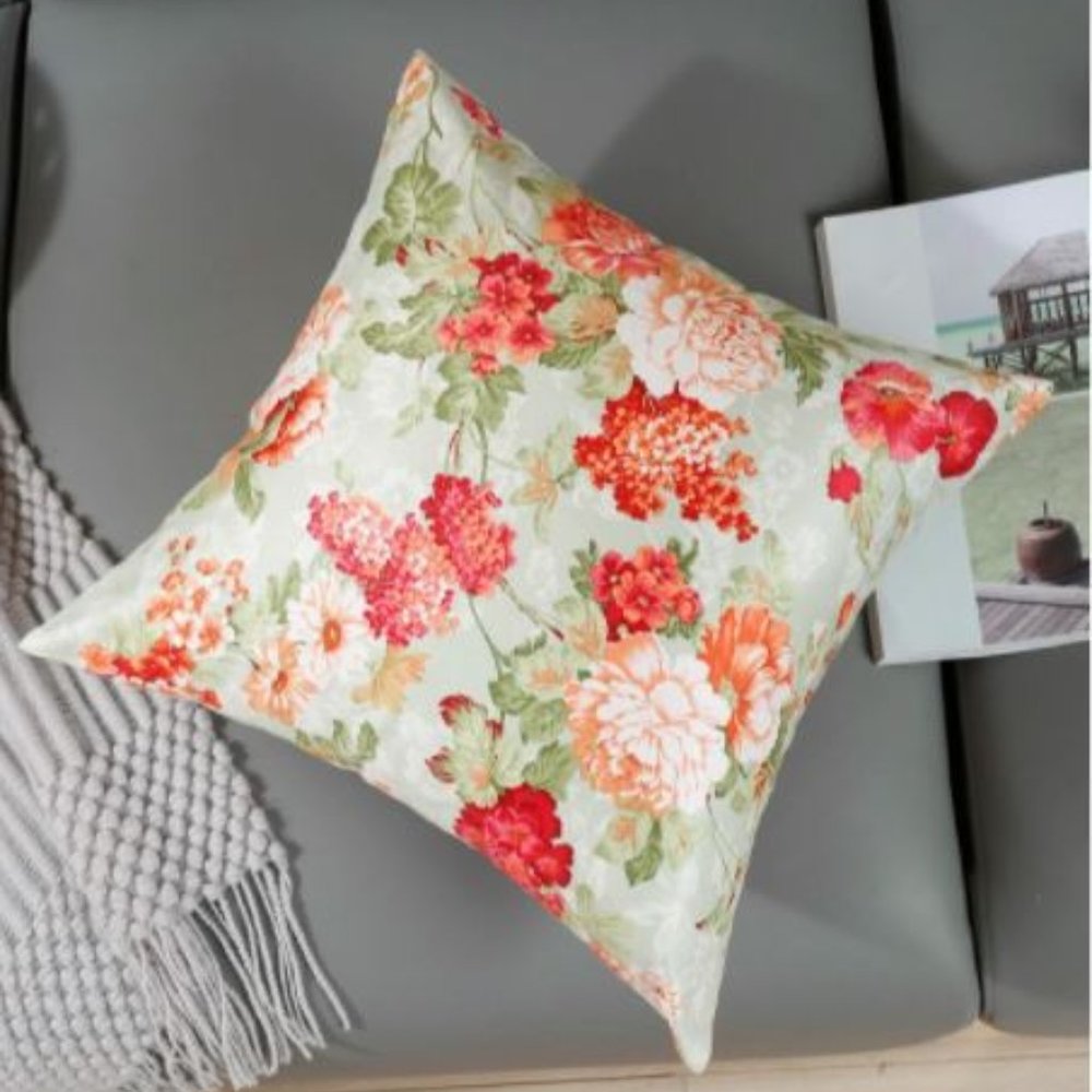 Pretty floral throw pillow